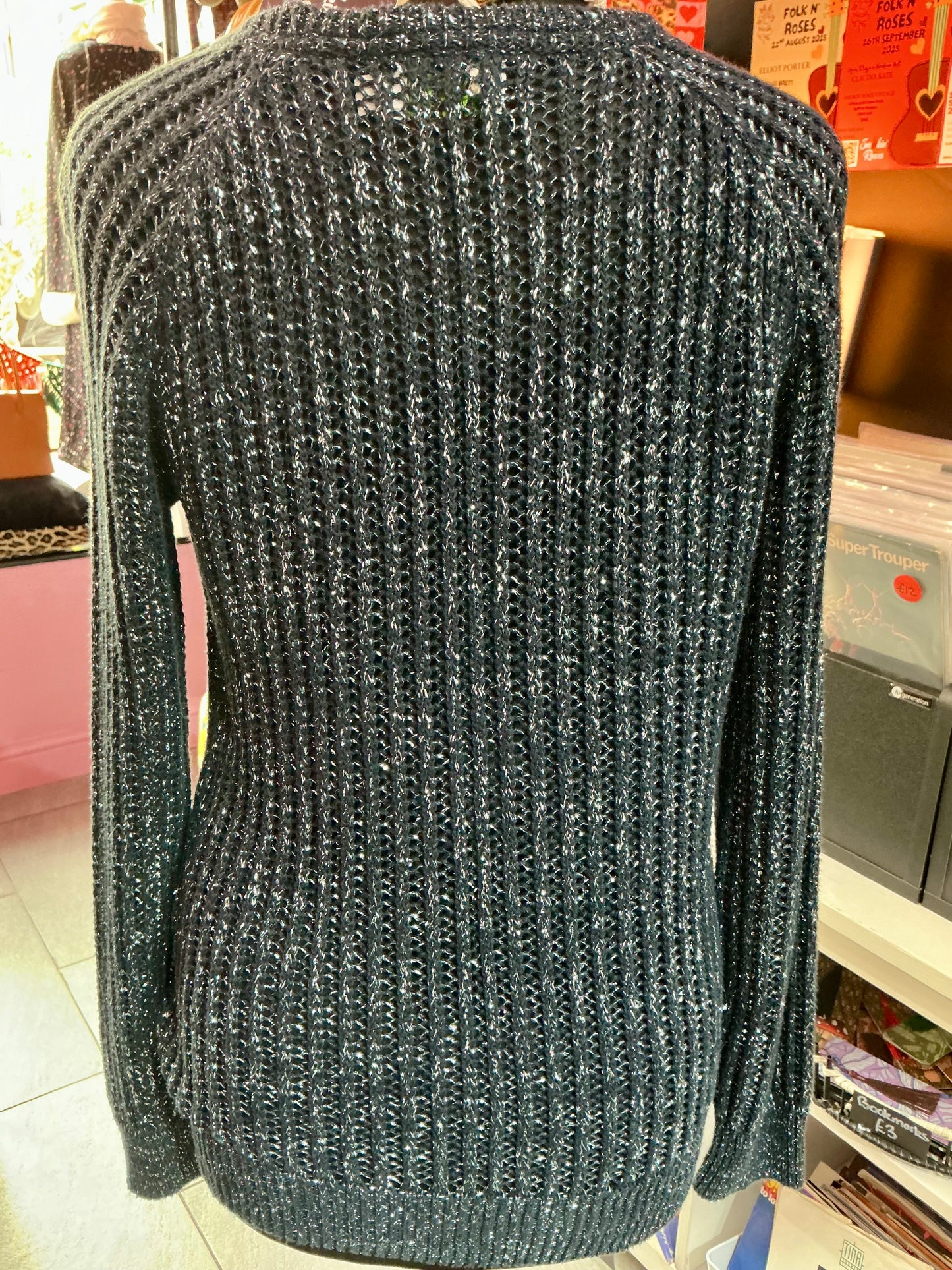 Agyness Deyn x Dr Martens Blue Glittery Jumper