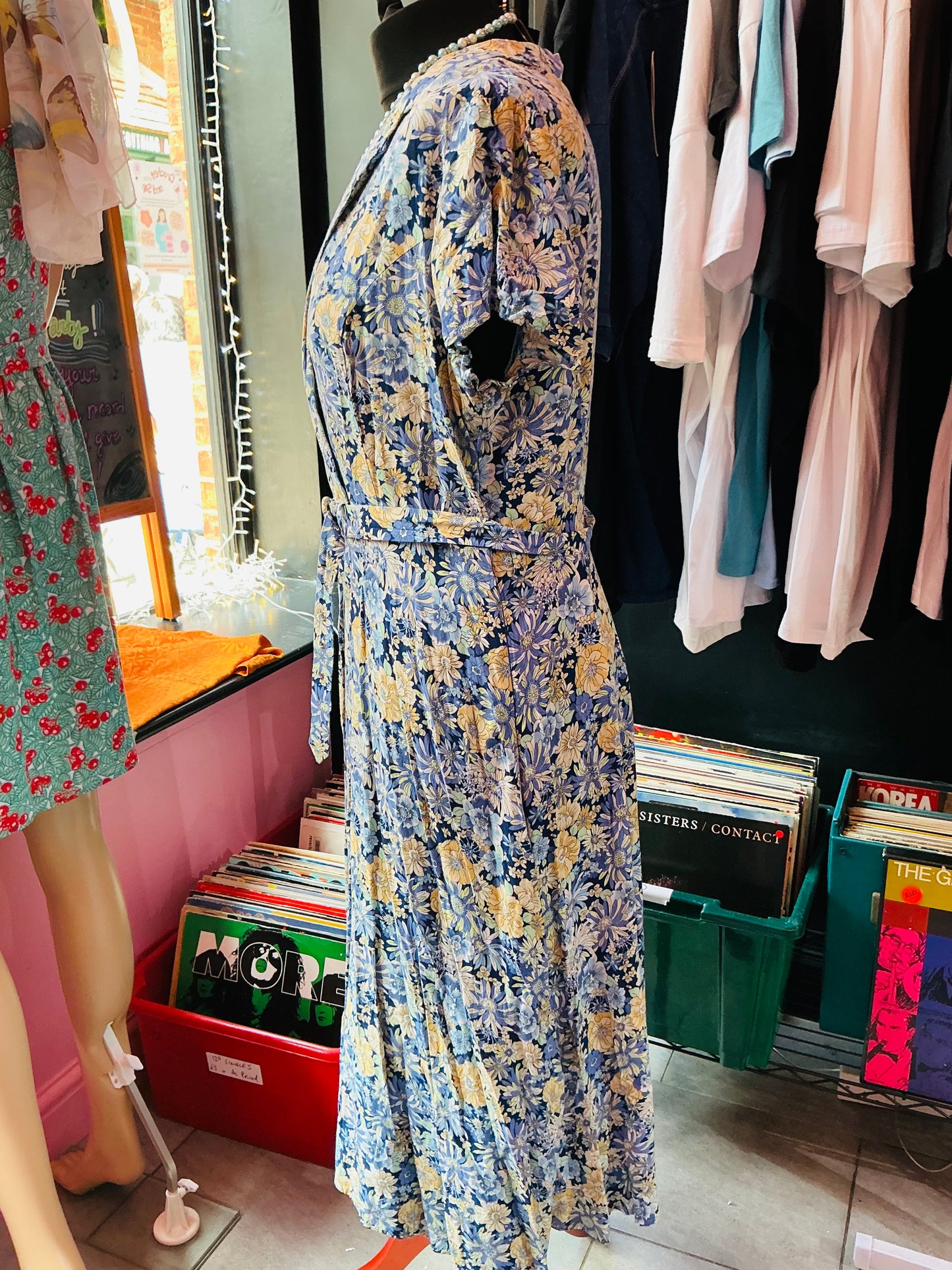 Joe Browns Blue and Yellow Floral Tea Dress