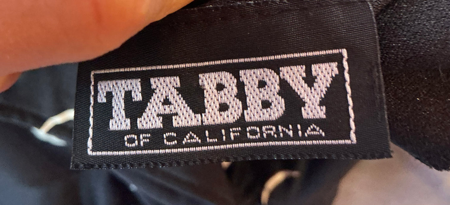 1980s Vintage Tabby of California Black Pencil Dress