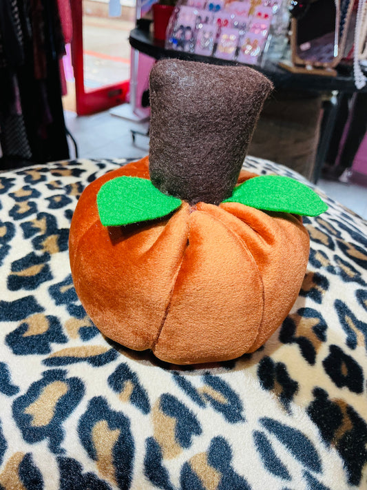 Handmade Orange Velvet Pumpkin