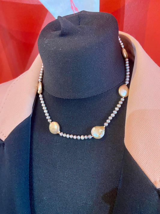 Freshwater Pearl & Silver Necklace