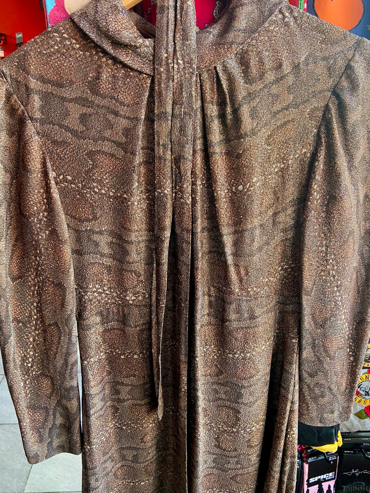 1970s Disco Dress with Scarf