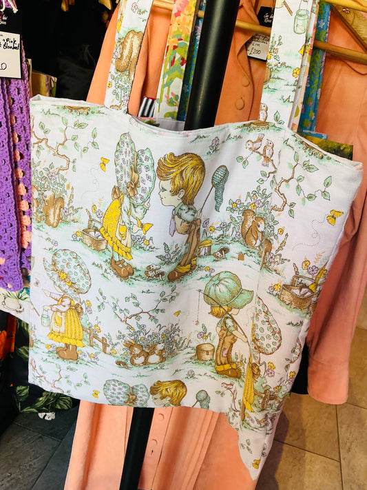 Handmade Vintage Fabric Holly Hobbie Handbag and Tote bag (3 designs)