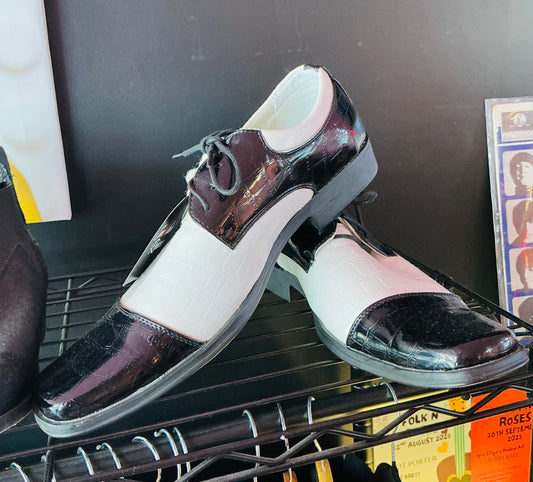 Black and White Patent Shoes