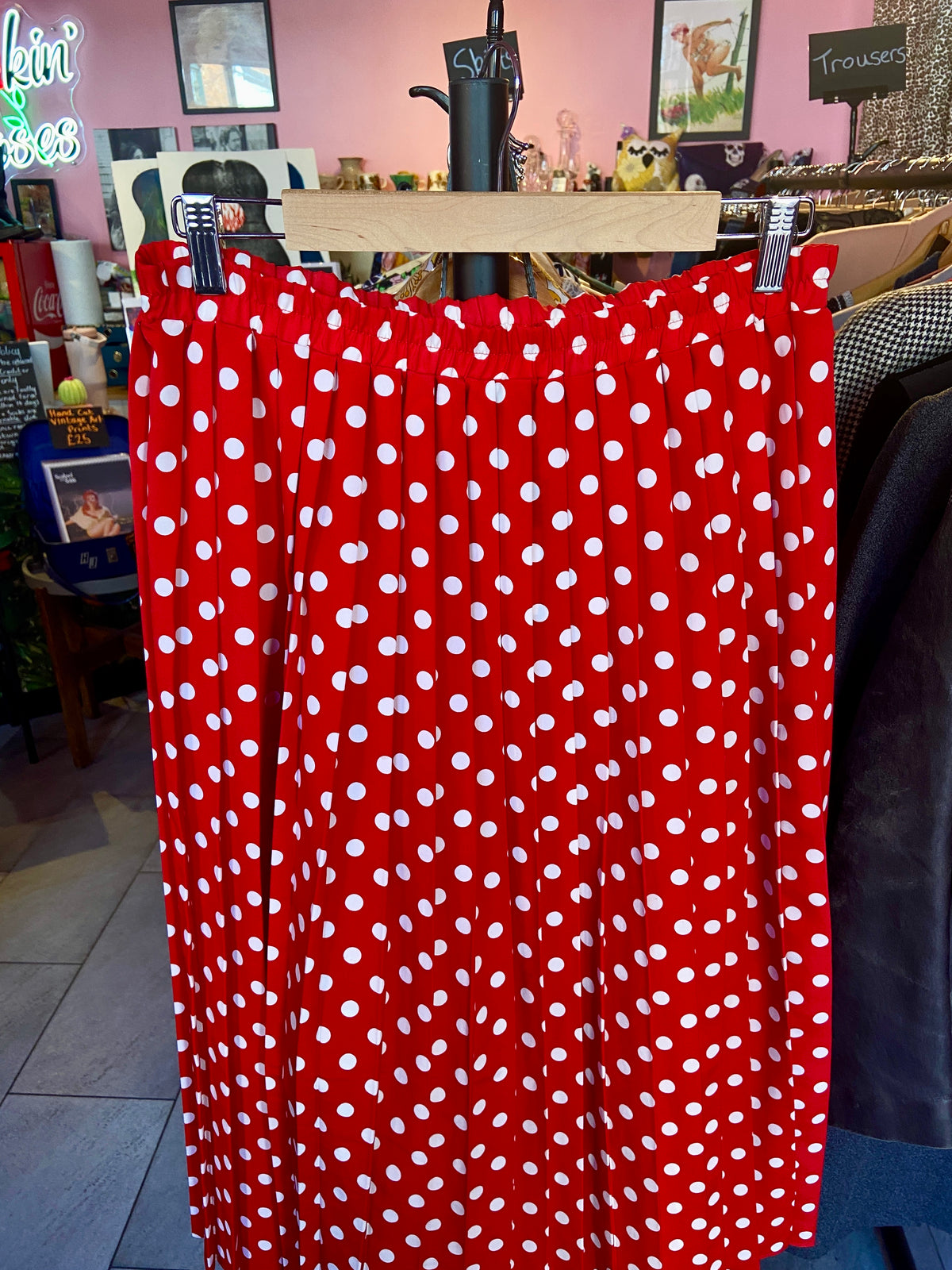 1980s Red Polka Dot Skirt