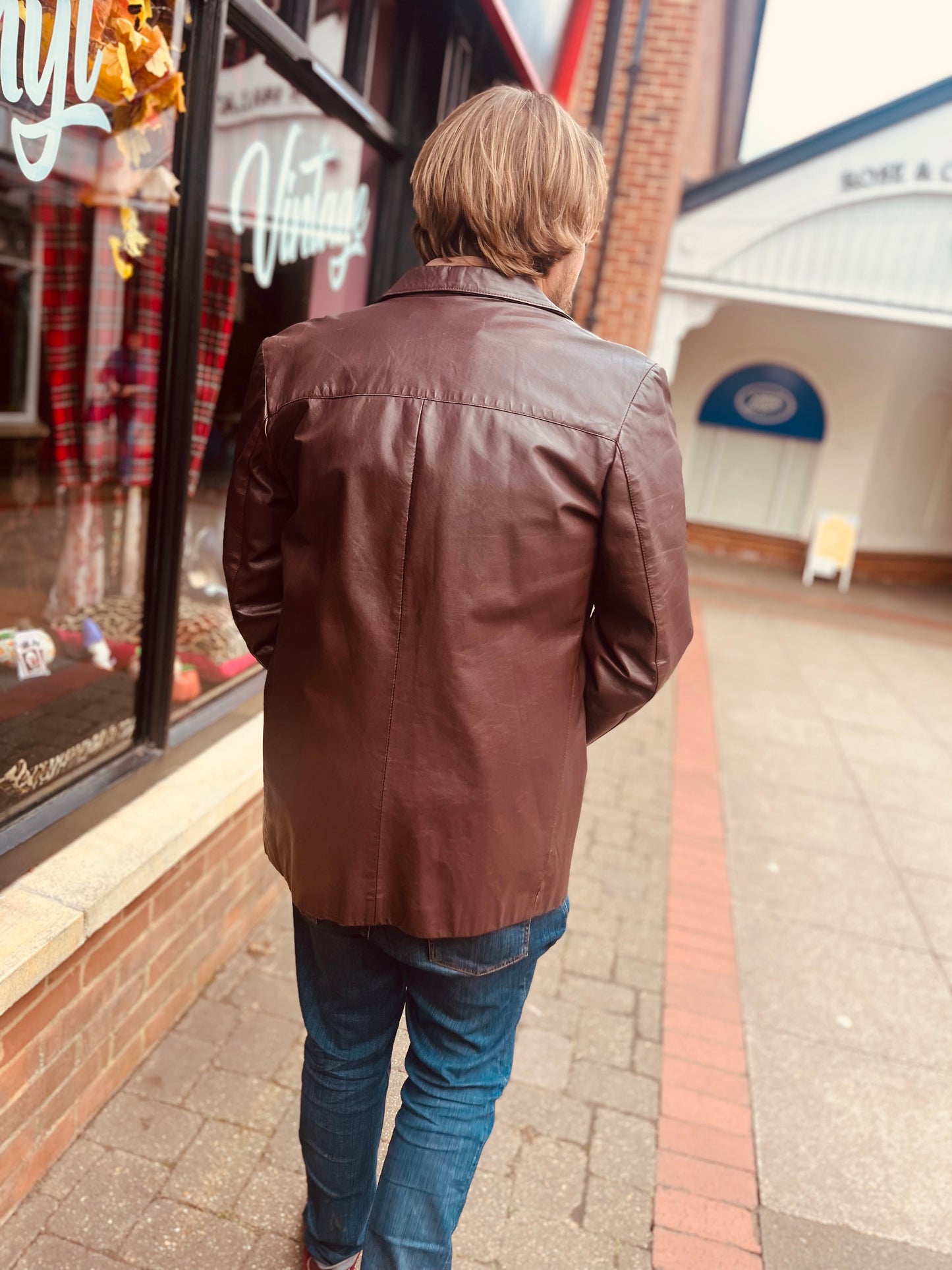 Brown Leather 1970s Vintage Leather Jacket