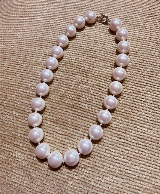 Large Glass Pearl Necklace