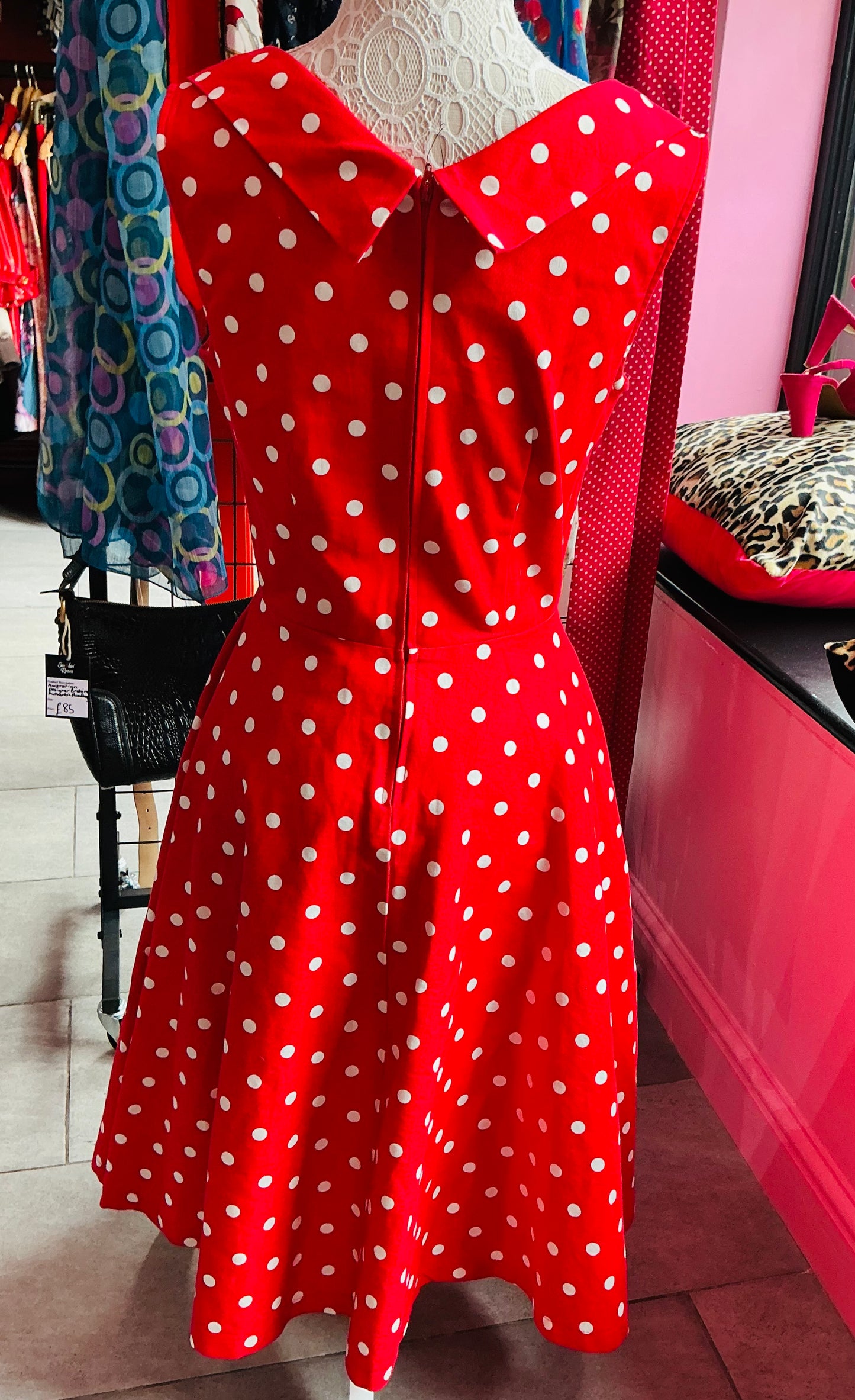 Red and White Lindy Bop Swing Dress