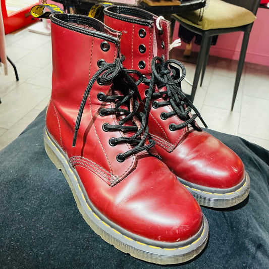 Cherry Red Dr Martens Boots Size 5/38