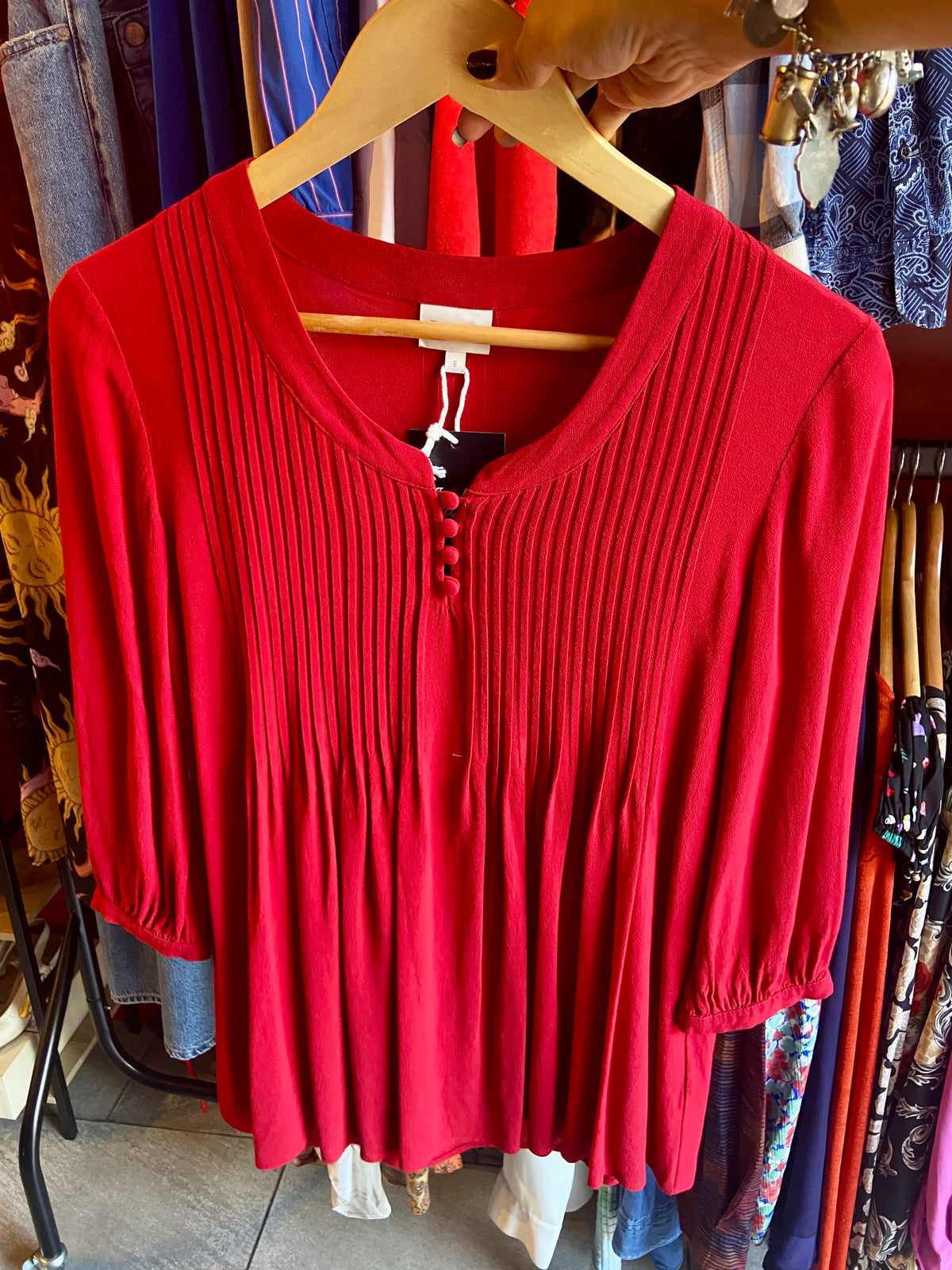 90s Chiffon Tunic Style Blouse