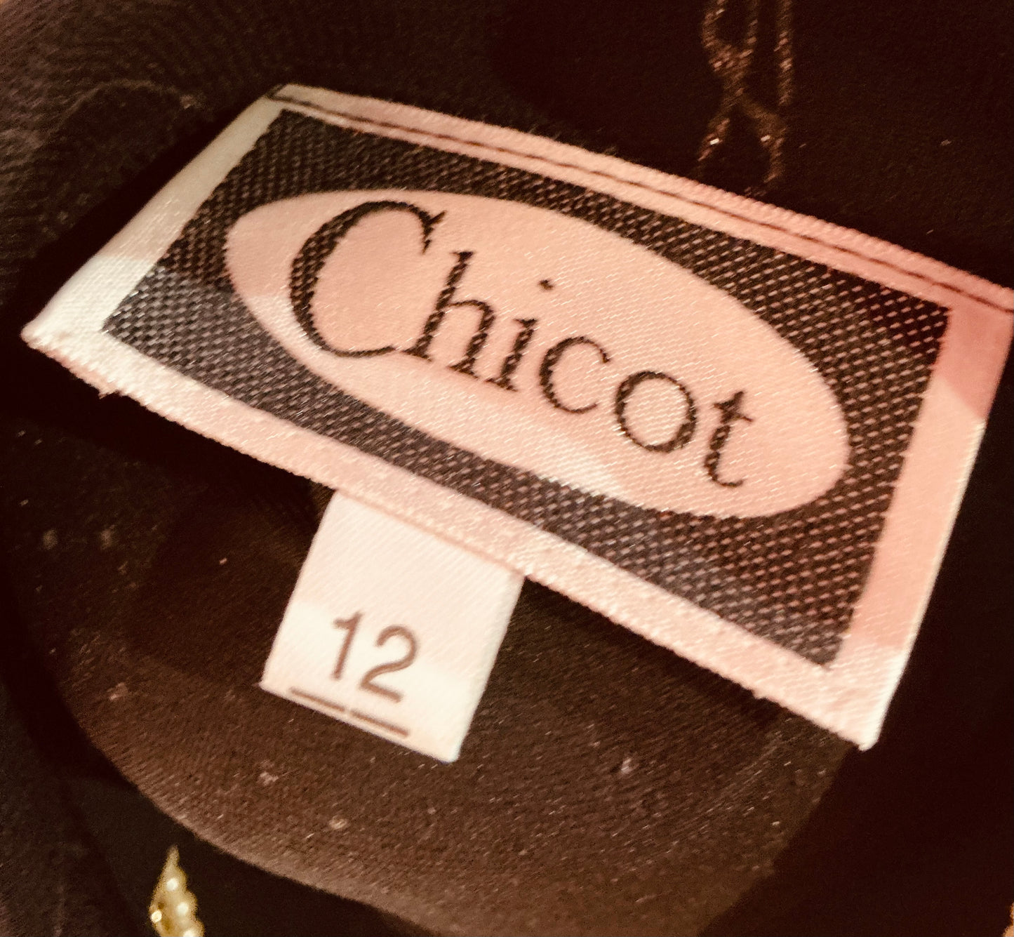 1980s Vintage Chicot Black Button up Shirt Dress