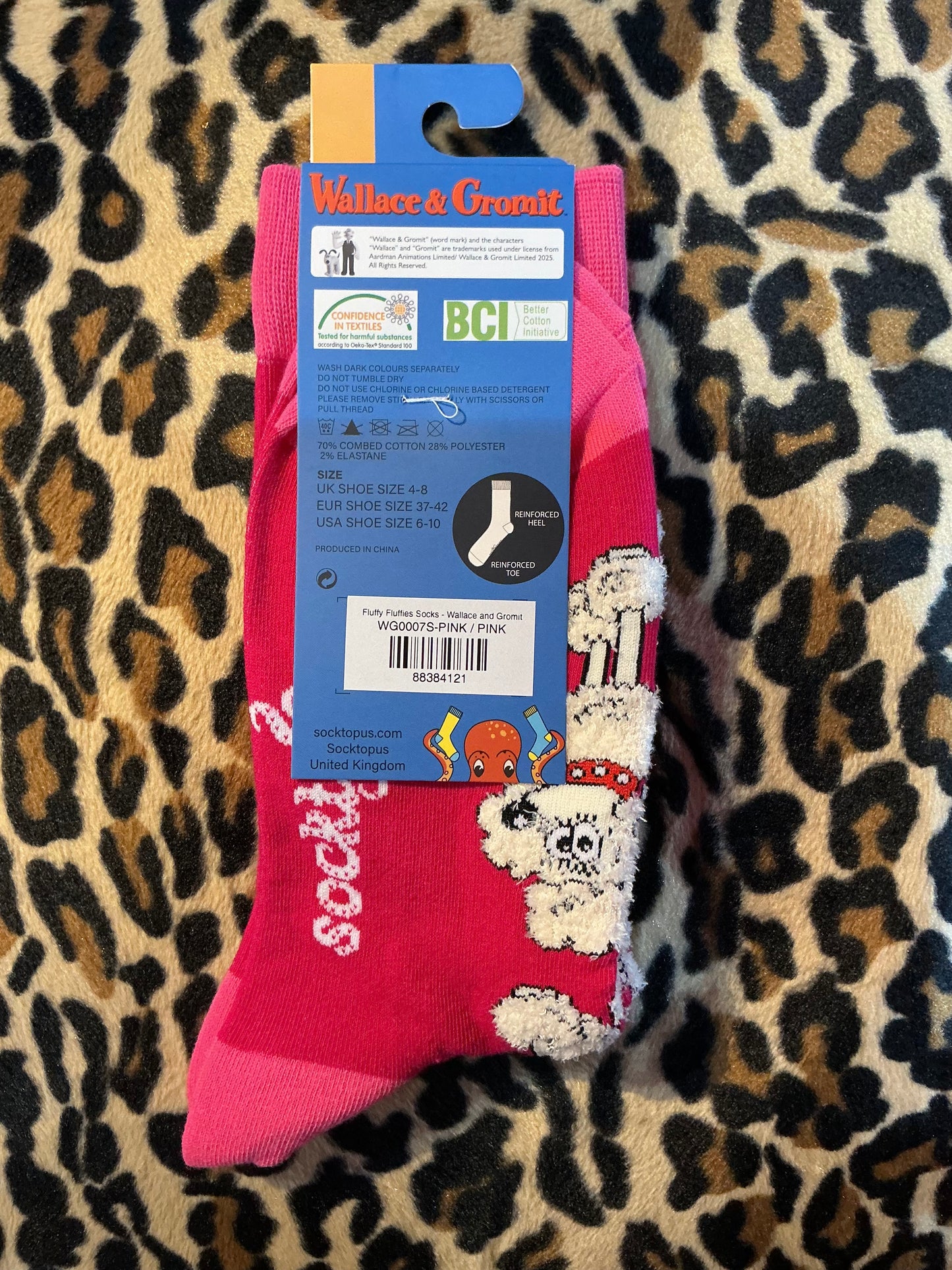 Socktopus Fluffy Fluffles Socks- Wallace and Gromit