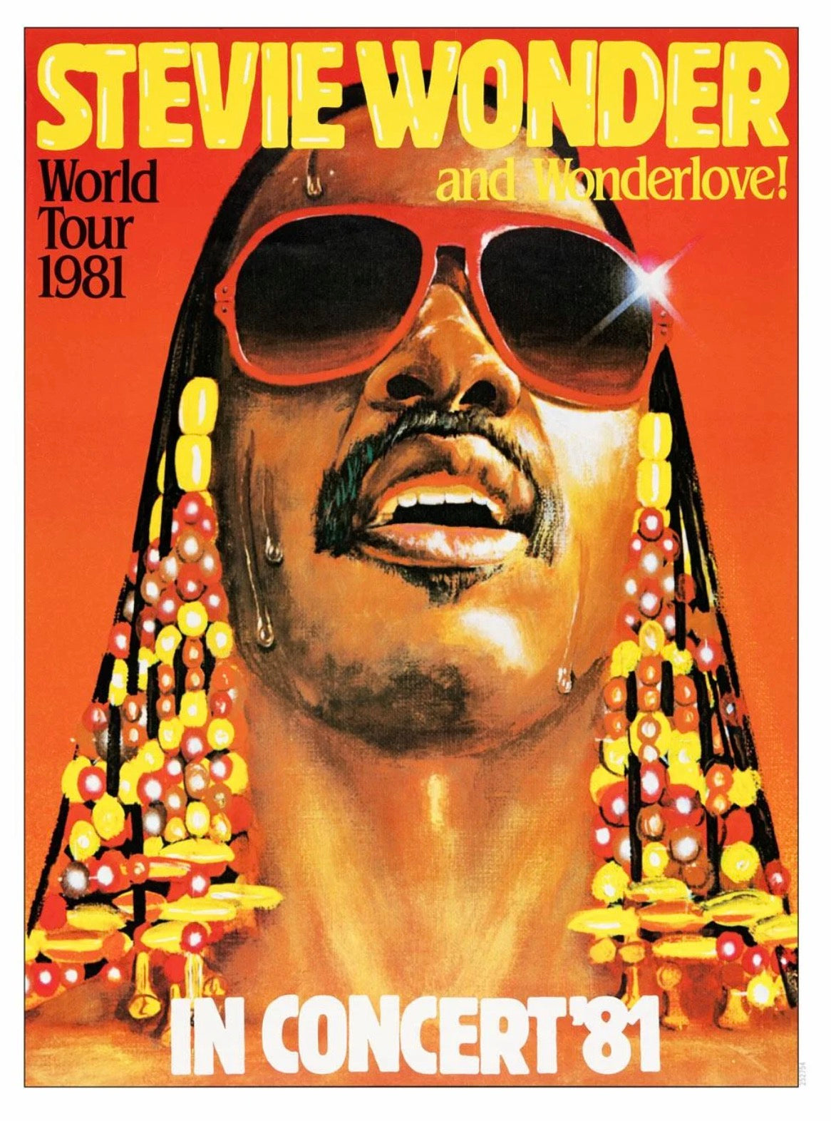 Stevie Wonder In Concert ‘81 Wall Print
