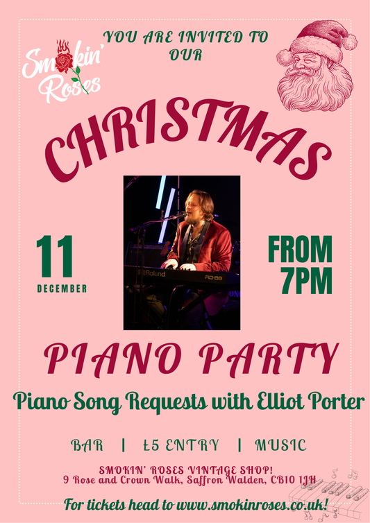 Christmas Piano Party with Elliot Porter: 7pm